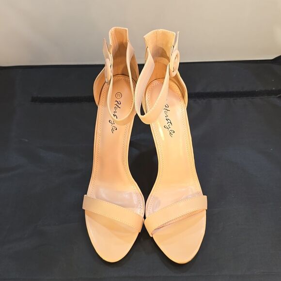 BRAND NEW HERSTYLE CHARMING- ANKLE STRAP ROUNDED BUCKLE OPEN TOE STILETT… - Picture 3 of 15